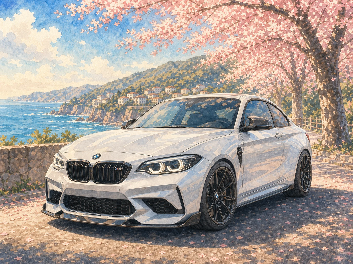 BMW M2 · Aquarell