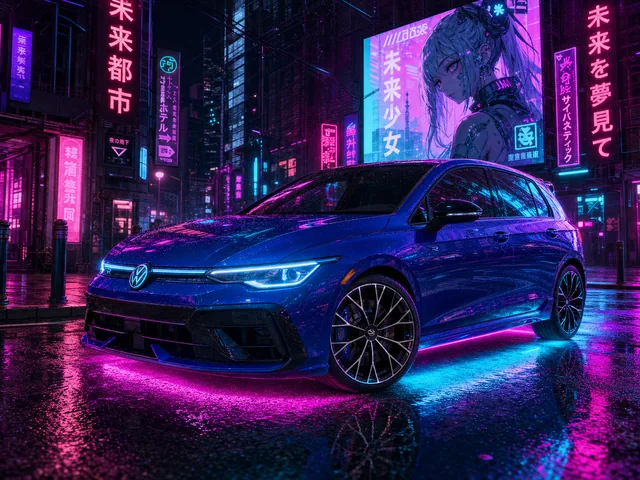 Auto im Stil Cyberpunk