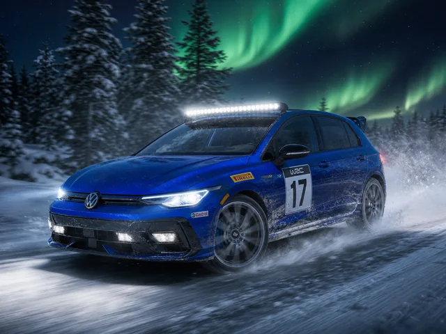 Auto im Stil Winter-Rallye